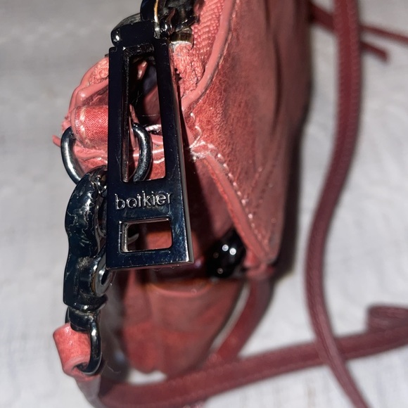 BOTKIER, NY TRIGGER Brown Leather CrossBody Bag with Studs & Fringes. - Picture 6 of 10